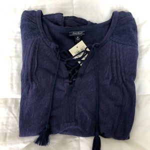 Lucky Brand Size M Tassel Shirt